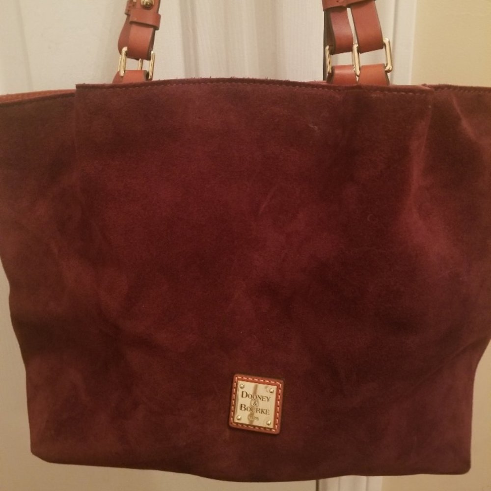 Dooney and Bourke Flynn Handbag Suede - Wine Color